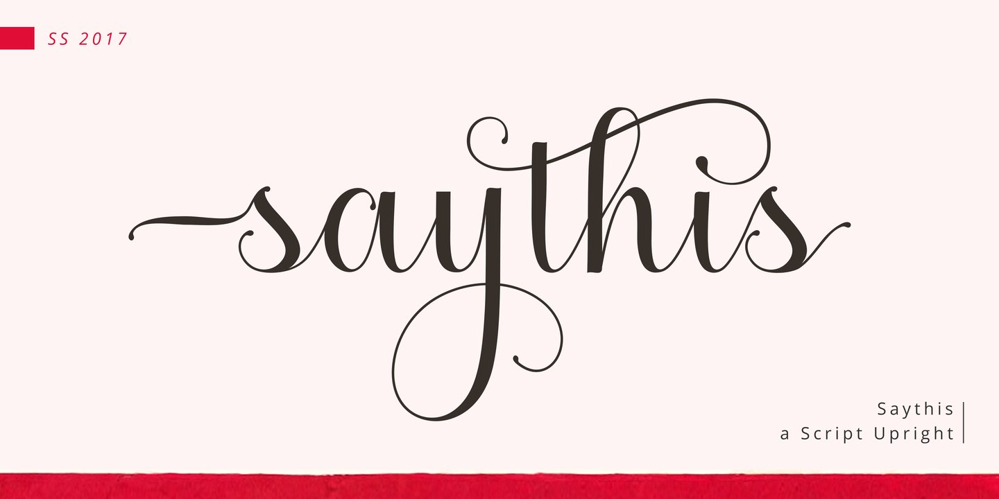 Beispiel einer Saythis Script-Schriftart #6